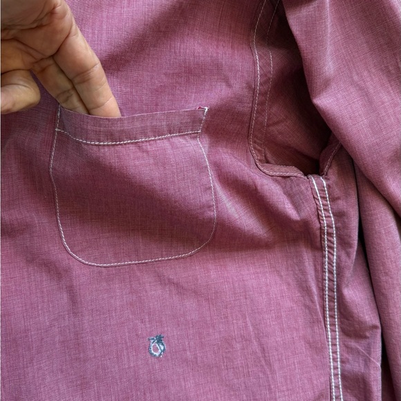 Peter Werth Men’s Pink Cotton Button Down Long Sleeve Shirt SizeL - Picture 10 of 13